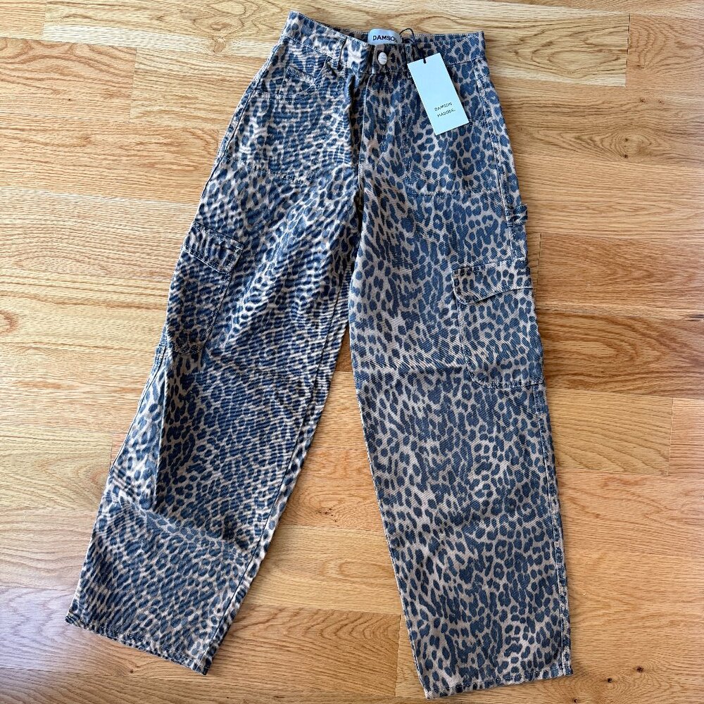 Damson Madder Women's High Rise Leopard Print Jeans